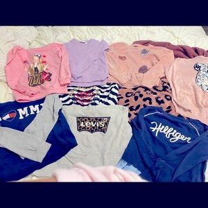 Girls name brand tops